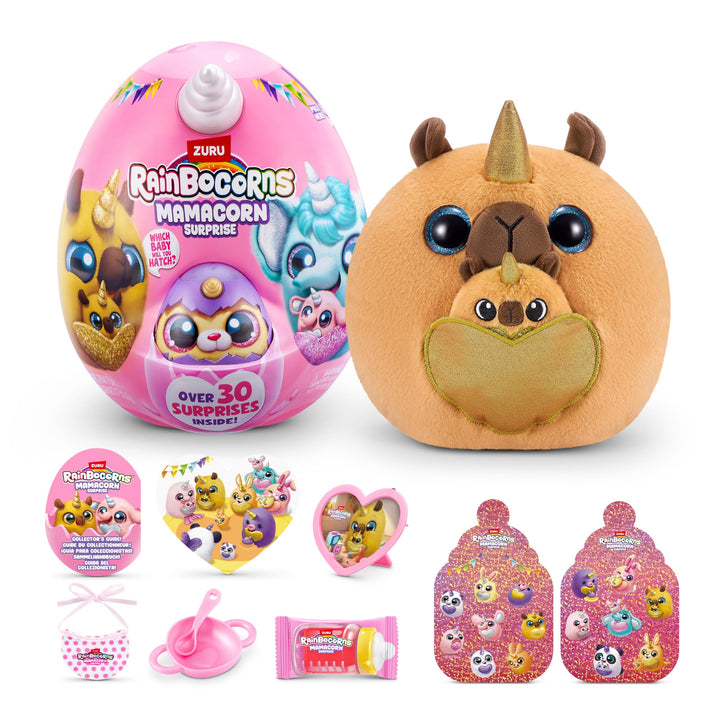 Rainbocorns Mamacorn Surprise (CAPP) von ZURU, Plüschspielzeug zum Sammeln für Mädchen ab 3 Jahren,
