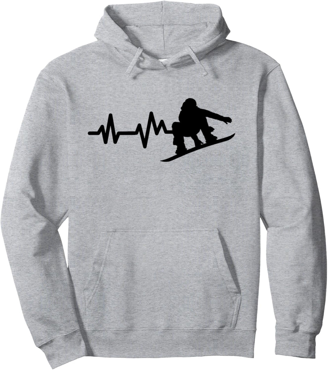 Snowboard Herzschlag Snowboarder Pullover Hoodie