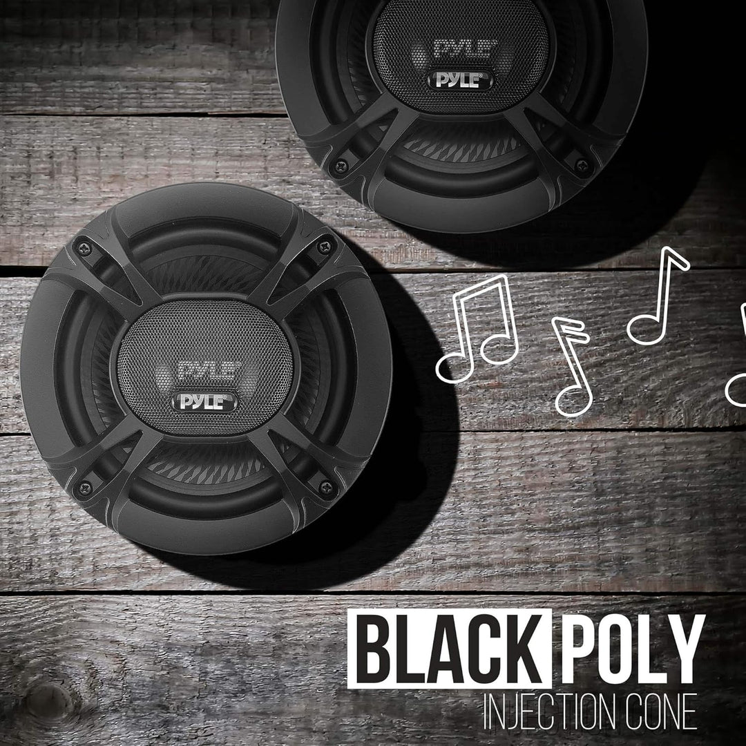 Pyle 2-Wege-Auto-Stereo-Lautsprechersystem – 360 W 16,5 cm (6,5 Zoll), universeller Pro-Audio-Auto-L