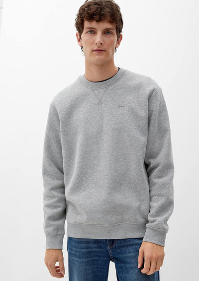 s.Oliver Men's 10.3.11.14.140.2122820 Sweatshirt Langarm, Grey/Black, S