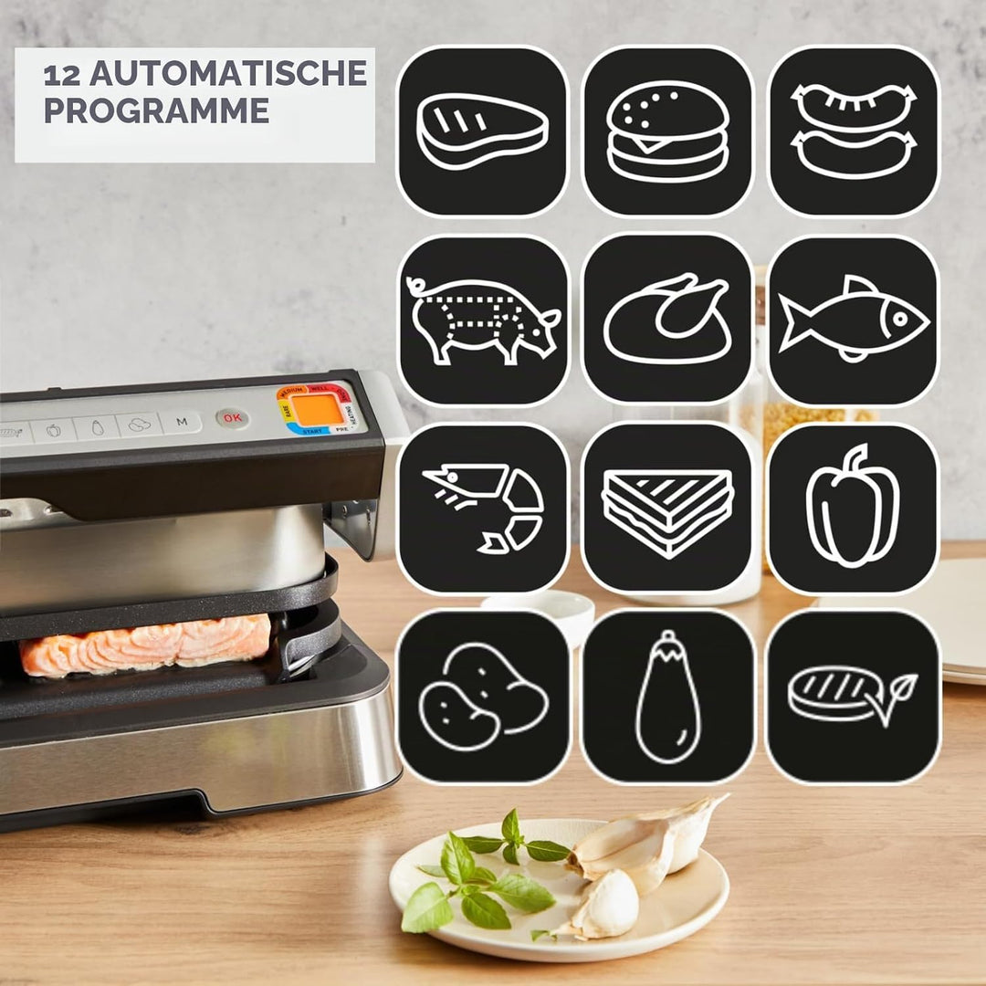 Moulinex Optigrill 4in1 XL, Elektrogrill, Grill und Ofen in einem Gerät, volle Mahlzeit, Kapazität 6
