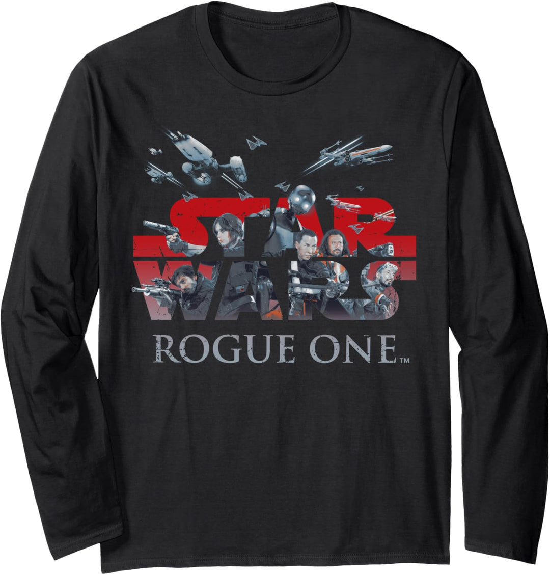 Star Wars Rogue One Rebellion Logo Langarmshirt