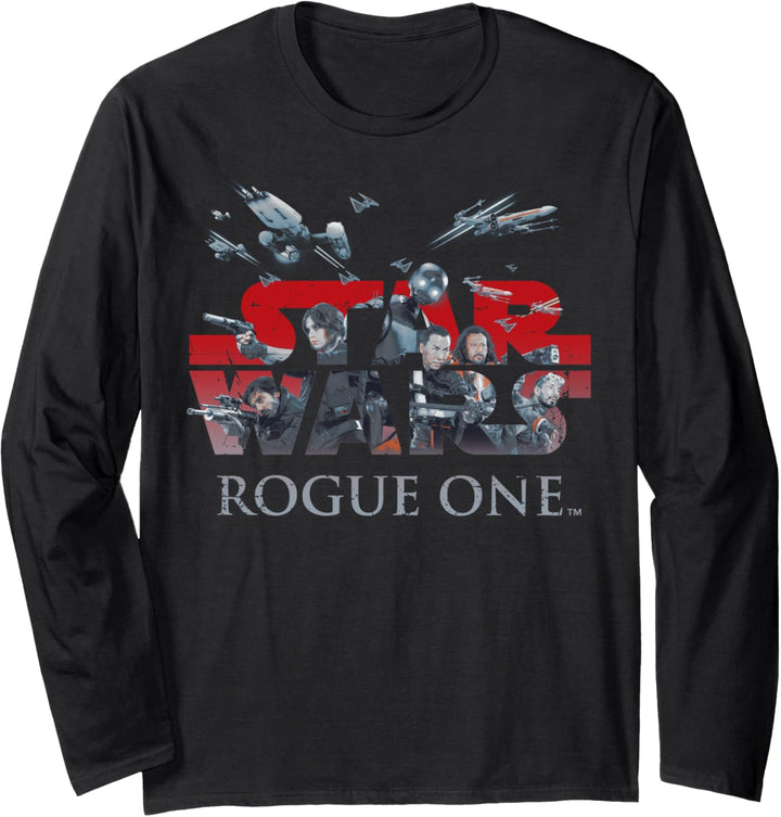 Star Wars Rogue One Rebellion Logo Langarmshirt