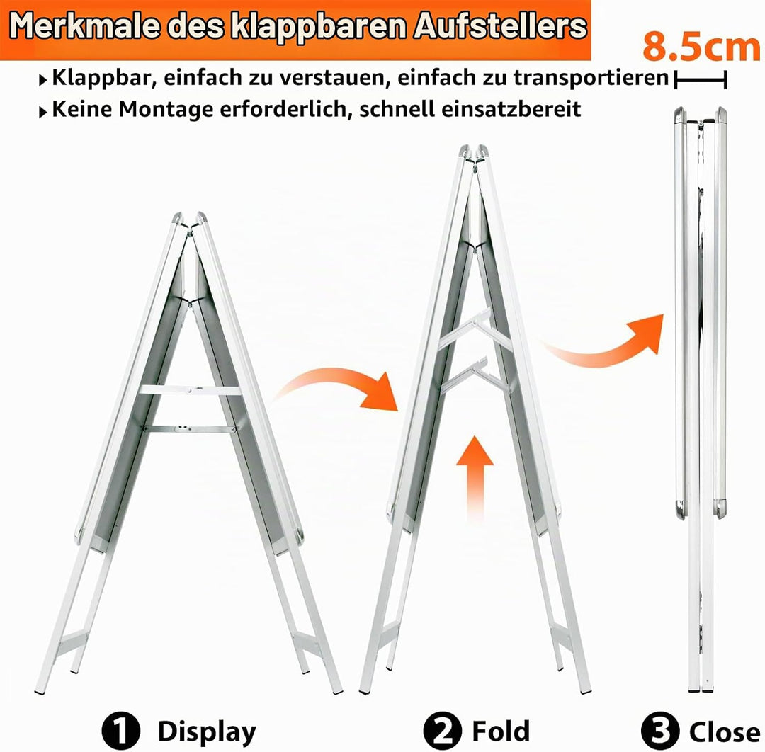 VAIIGO Kundenstopper Keitum DIN A1 silber Silbrig Kundenstopper Keitum DIN A1, Silbrig Kundenstopper