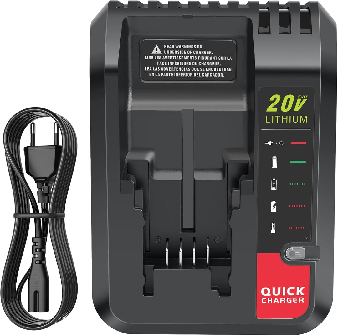 ASUNCELL 2A Li-ion Akku Ladegerät Kompatibel mit Black & Decker Lithium-Akku, 18V Schnell-Ladegerät