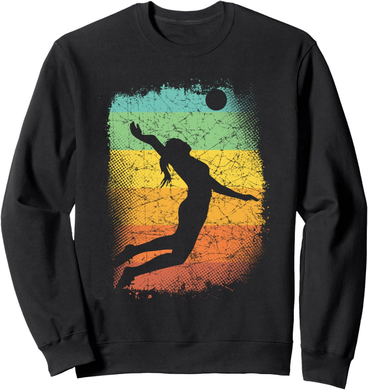 Funny Volleyball Player Gift Vintage Volleyball Sweatshirt