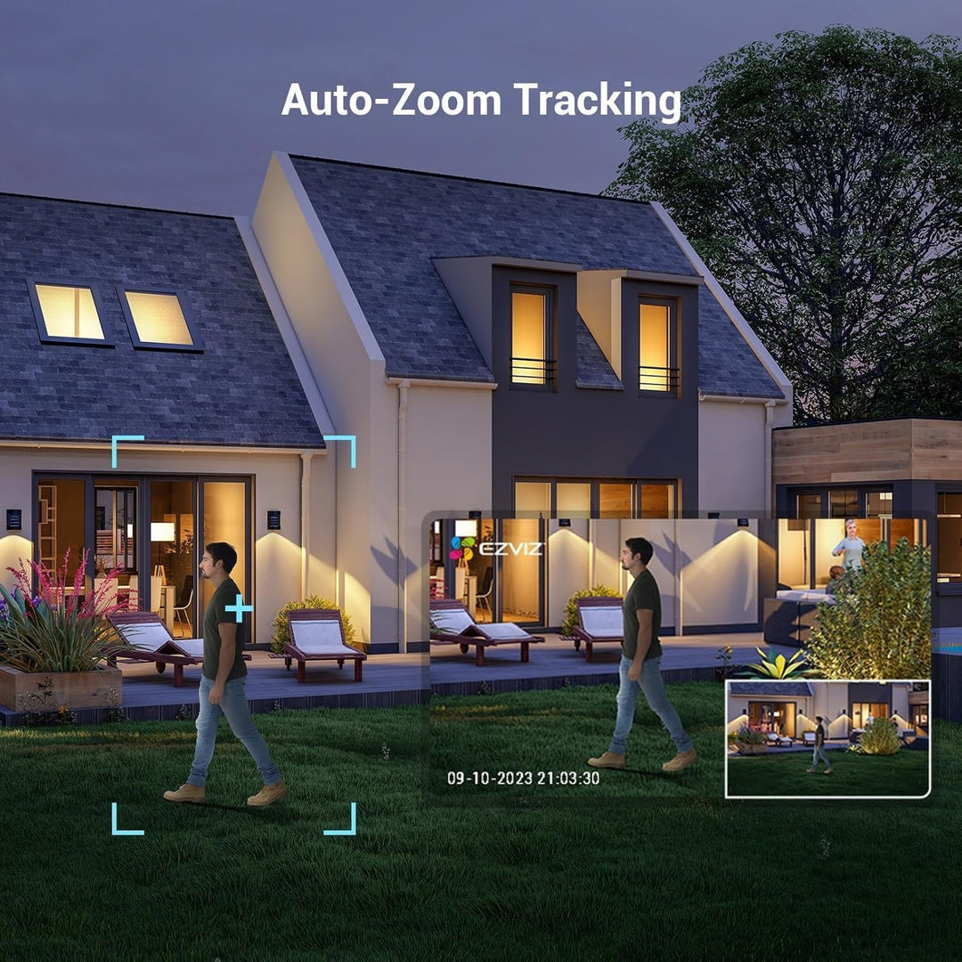 EZVIZ 5MP Pan&Tilt WLAN Kamera, Überwachungskamera Aussen mit Personen-/Fahrzeugerkennung, Zwei-Wege