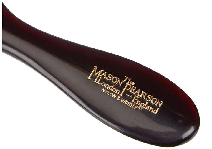 Mason Pearson Haarbürste Handy Mixte BN3 mit reinen Wildschweinborsten und weissen Nylonstiften, 12-