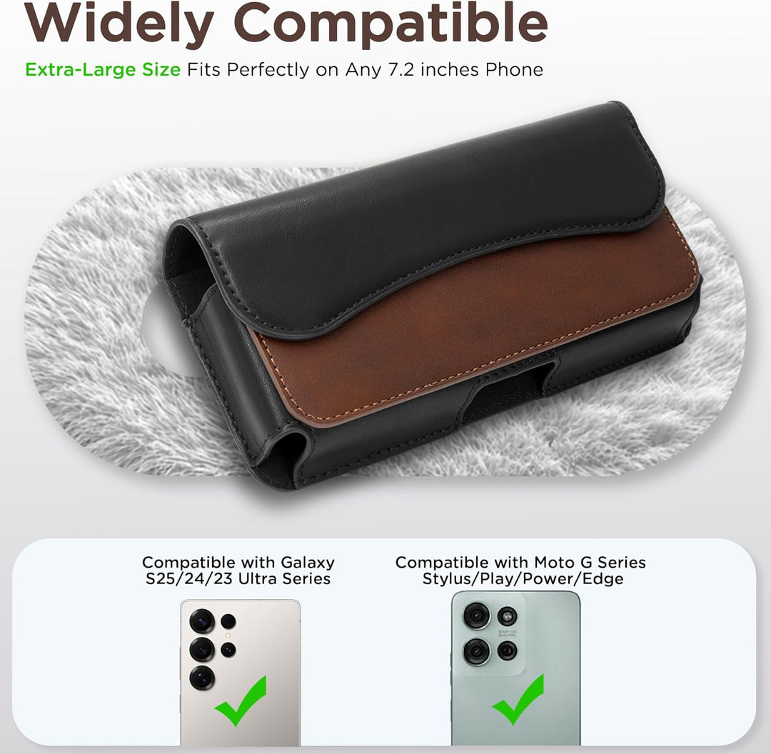 Handy Gürteltasche Premium Leder Tasche mit Gürtelclip Handytasche für Samsung Galaxy S24 Ultra S23