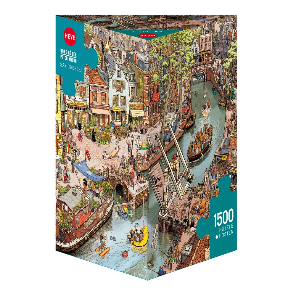 HEYE 29793 - Say Cheese! Triangular, Göbel/Knorr, inklusiv Poster, 1500 Teile Puzzle