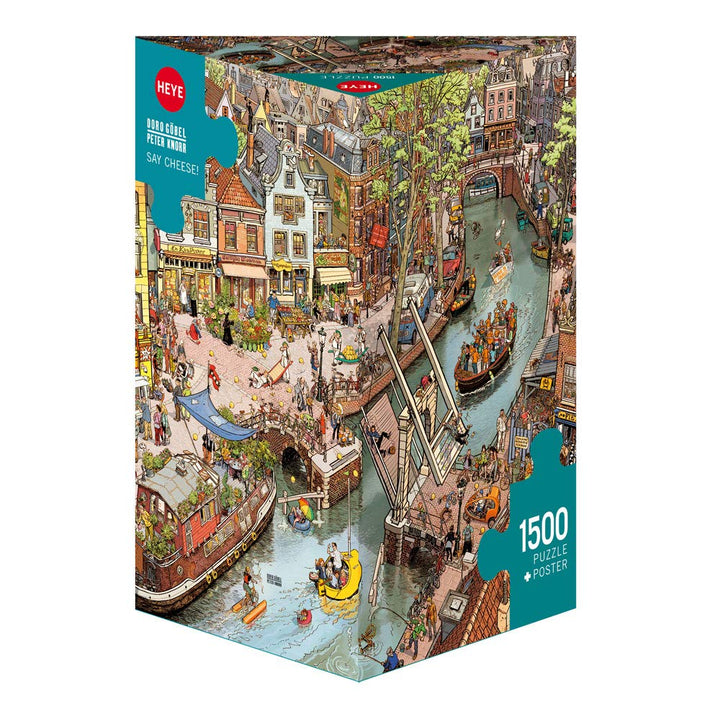 HEYE 29793 - Say Cheese! Triangular, Göbel/Knorr, inklusiv Poster, 1500 Teile Puzzle