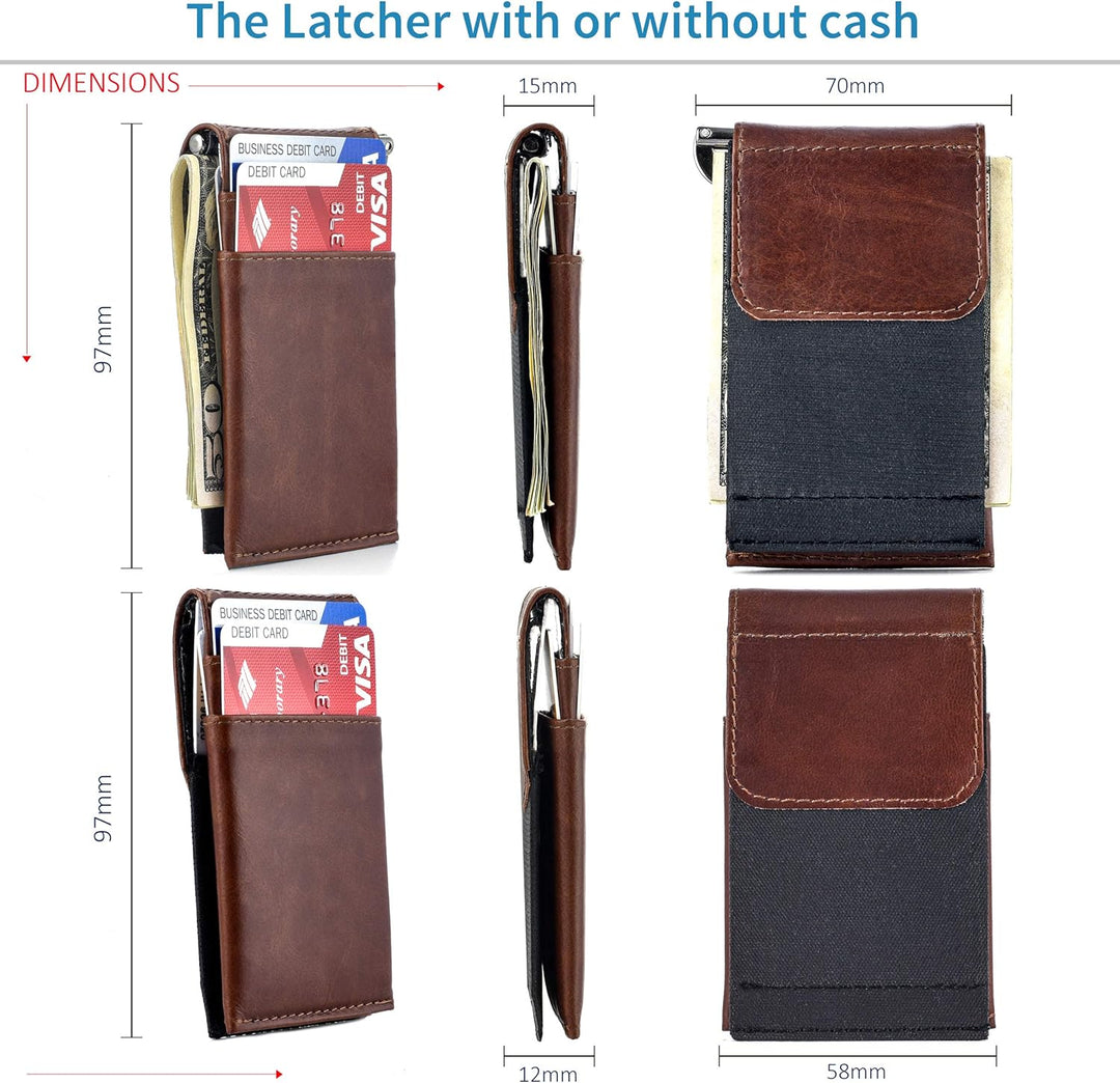 Dockem The Latcher und The Rȳd: Die modulare, minimalistische Brieftasche (echtes Leder) Virtuosa Br