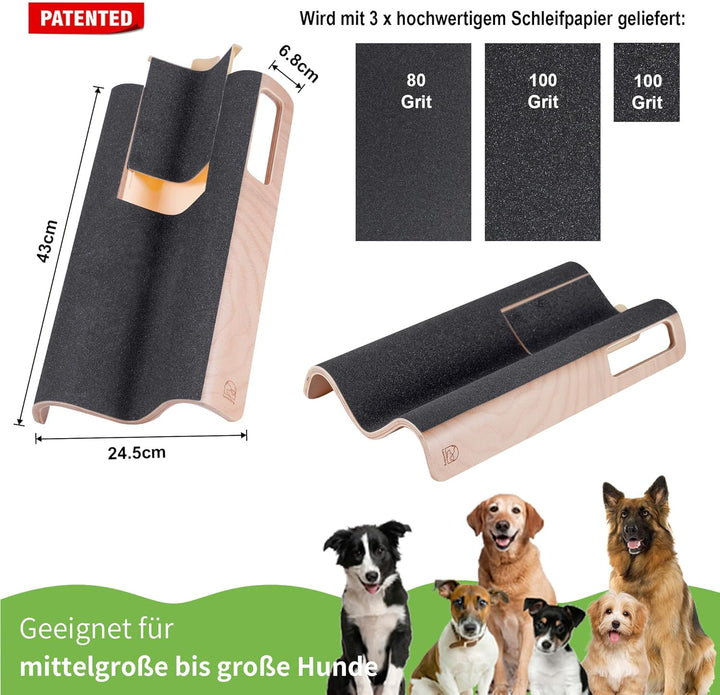 M-förmiges Hundekratzpad für Nägel mit Leckerli-Box, Hundenagel-Kratzbrett, Hundenagelfeilenspielzeu