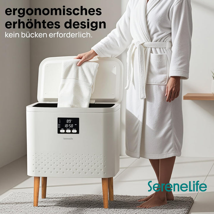 SereneLife WiFi Handtuchwärmer 20L Elektrisch Stehend – Smart Handtuchtrockner für 2 Handtücher mit