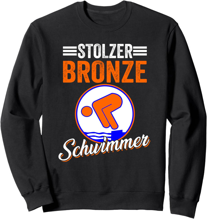 Schwimmen Schwimmer Bronze Bestanden Sweatshirt