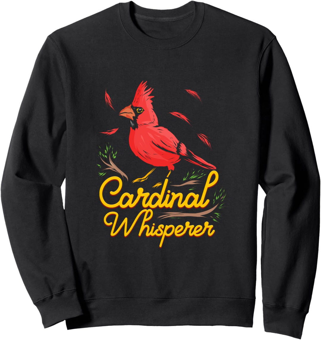 Rotkardinal Flüsterer Vogel Ornithologe Sweatshirt