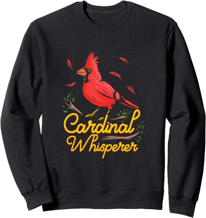 Rotkardinal Flüsterer Vogel Ornithologe Sweatshirt