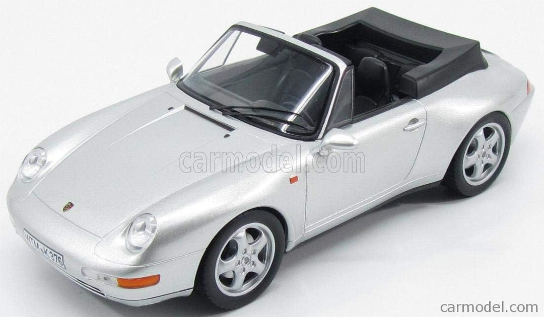 Norev Porsche 911 993 Cabriolet 1994 Silber Modellauto 187592 1:18