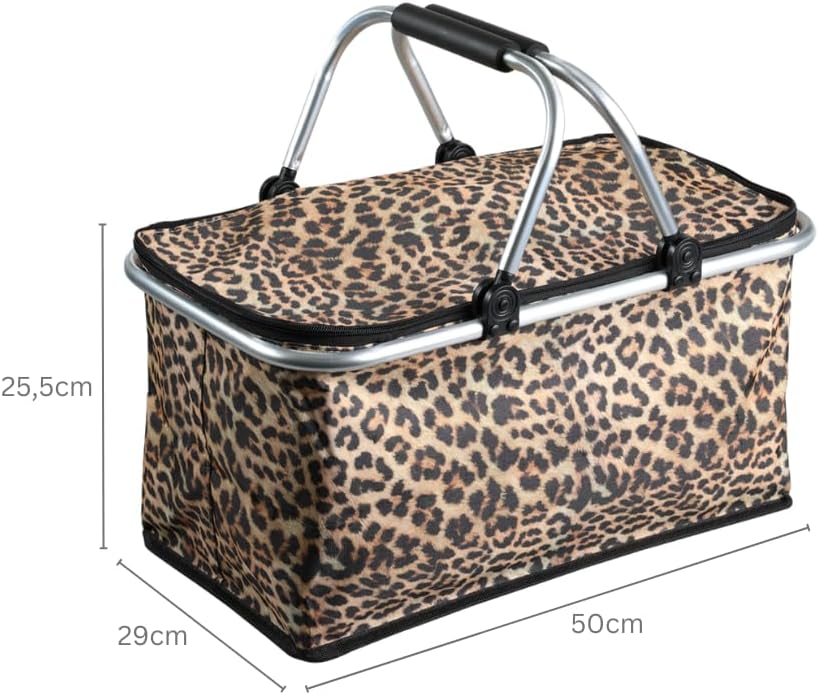 Kesper | Einkaufskorb mit Thermobeschichtung, faltbar, Material: Polyester mit Metallrahmen, Masse:
