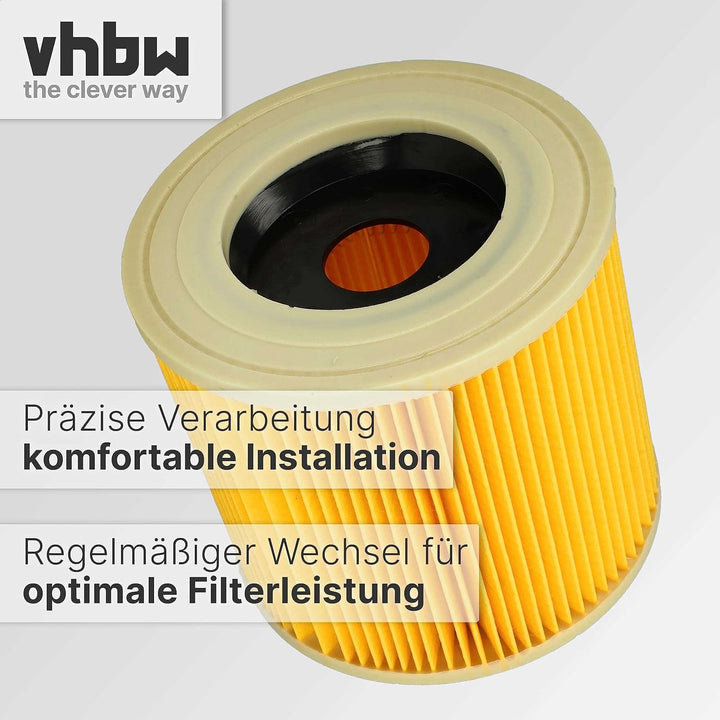 vhbw Filterset 3x Faltenfilter kompatibel mit Kärcher A 2200