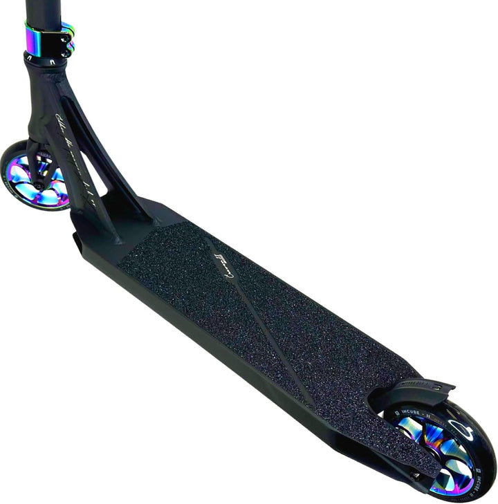 Ethic Erawan Stunt-Scooter komplett H=85cm + Fantic26 Sticker Schwarz / Rainbow Neochrome, Schwarz /