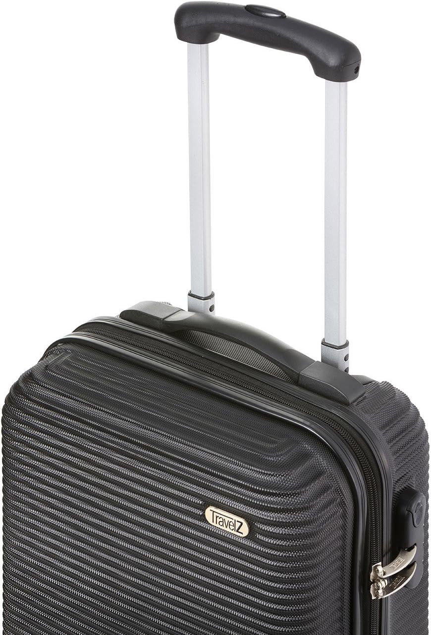 TravelZ Hartschale Handgepäck Koffer 54cm Horizon Reisekoffer Leicht ABS Schwarz, Schwarz