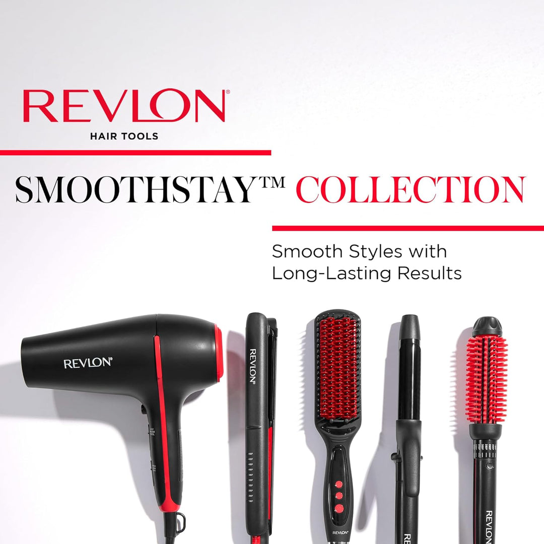 Revlon SmoothStay 25 mm Glätteisen mit Kokosnussöl-Infusion + Reisebeutel (schwimmende Platten mit a