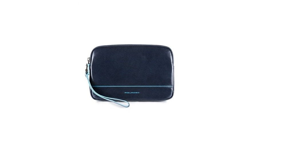 Piquadro Herren Astuccio in Pelle Con Cerniera E Laccio Laterale Stofftasche Blu 2, Blu 2