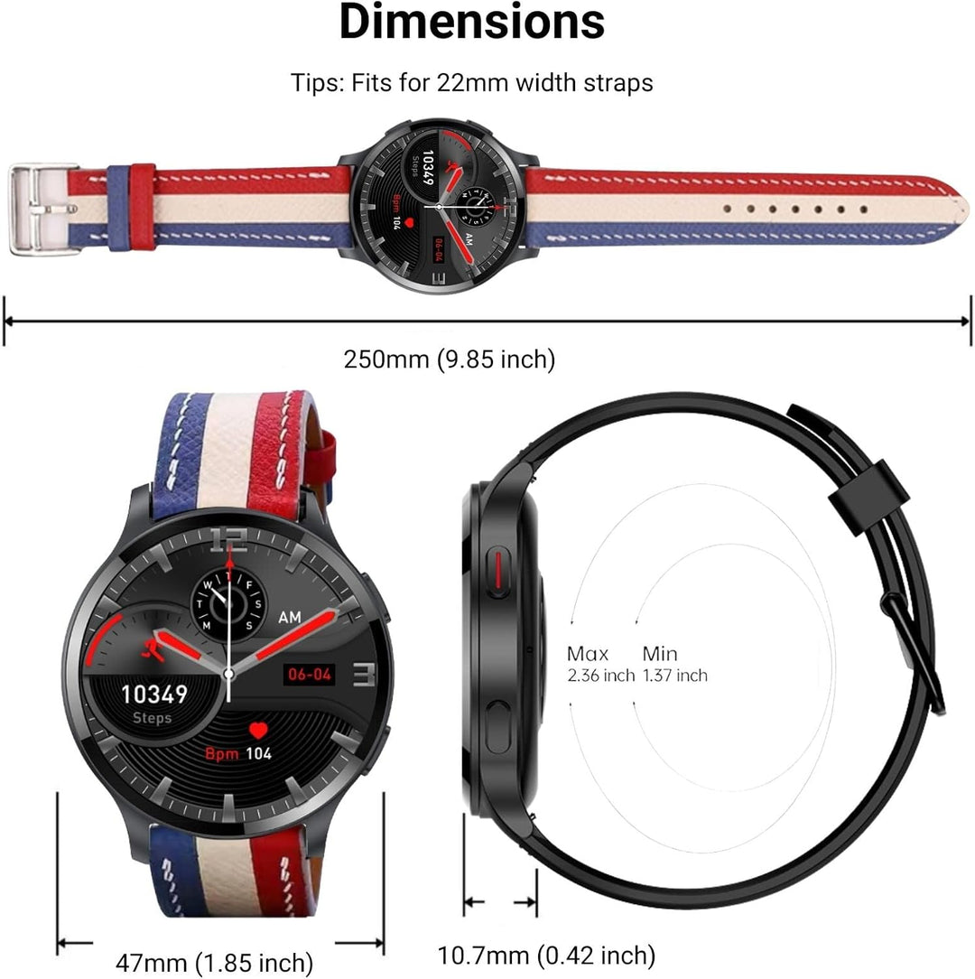 HOAIYO Smartwatch Herren Damen mit Telefonfunktion, 1.5" Fitnessuhr Armbanduhren Sportuhr mit Pulsme