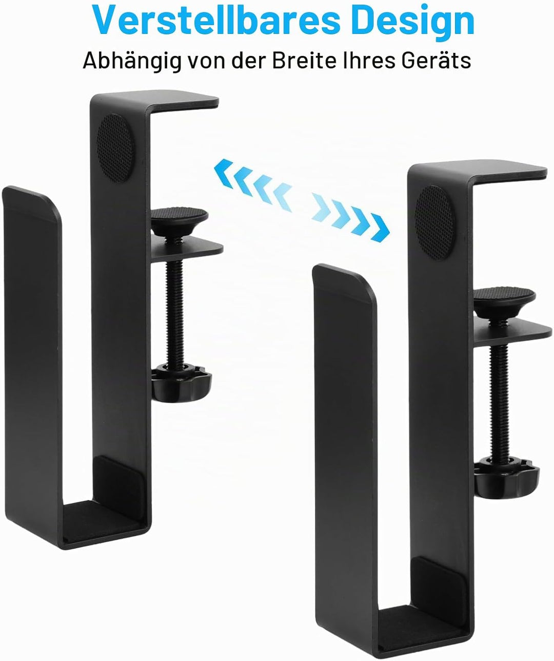 Dokeno Verstellbare Schreibtischseitenlaptop-Halterung, Laptop Ständer Vertikal Seitliches Stanzfrei