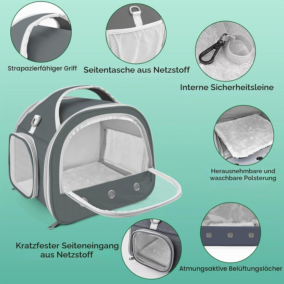 ERKOON Transportbox Katze Baby BabyKatzen transportboxen Kaninchen Kleintier Haustier-Tragetasche, M