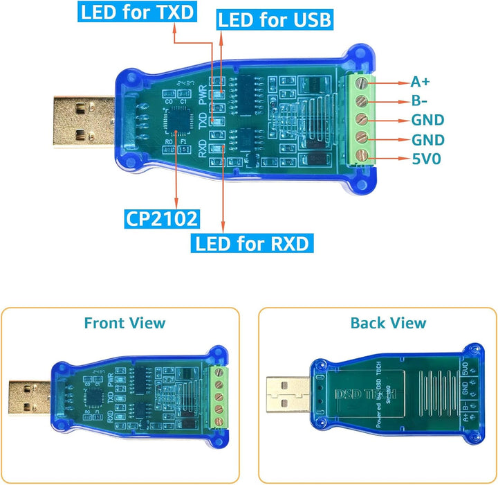 DSD TECH SH-U10 USB-zu-RS485-Konverter für Modbus