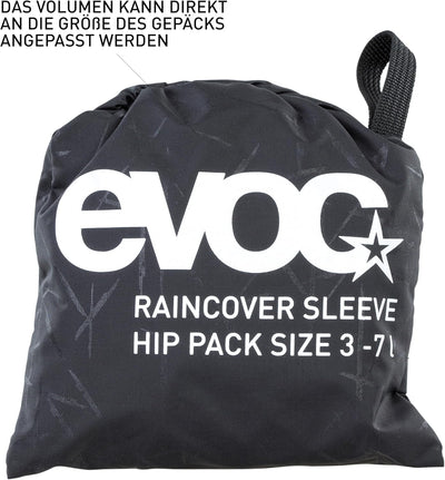 EVOC RAINCOVER SLEEVE HIP PACK Regenschutz Regenjacke für 3-7 Liter Hüfttaschen für Outdoor-Aktivitä