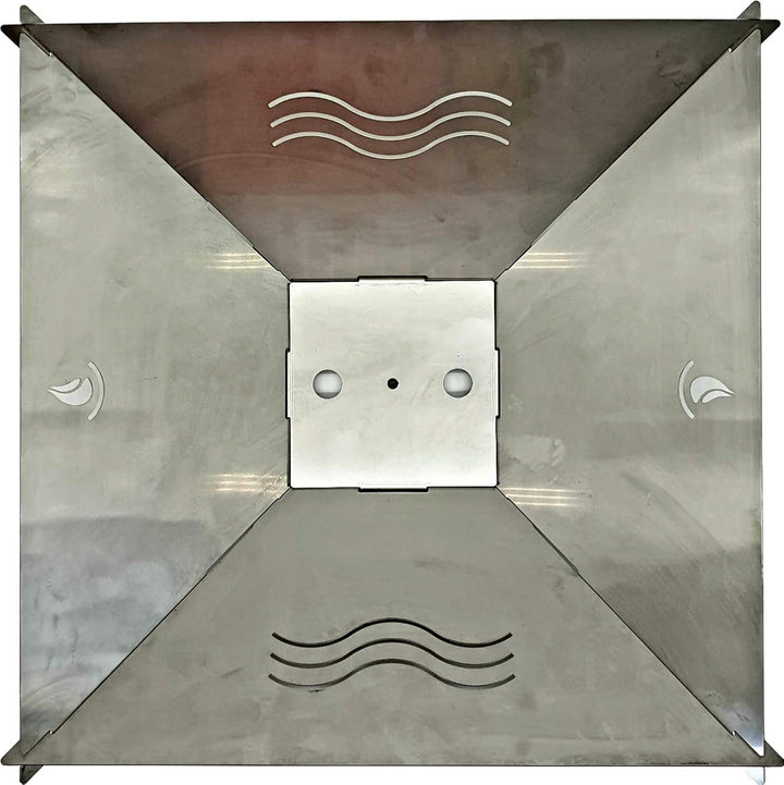 Feuerschale Fenit, demontierbare und steckbare Feuerschale (Motiv Welle Edelstahl), Motiv Welle Edel