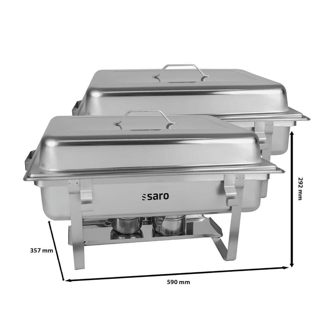 Saro 213-1018 Elena Chafing Dish Twin-Pack
