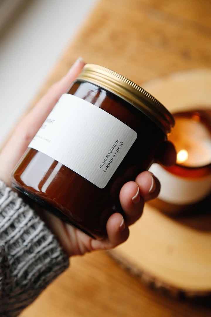 OCTŌ Golden Hour Mandarine + Patschuli | Duftkerze Mit ätherischen Ölen und Sojawachs, 250 ml Mandar
