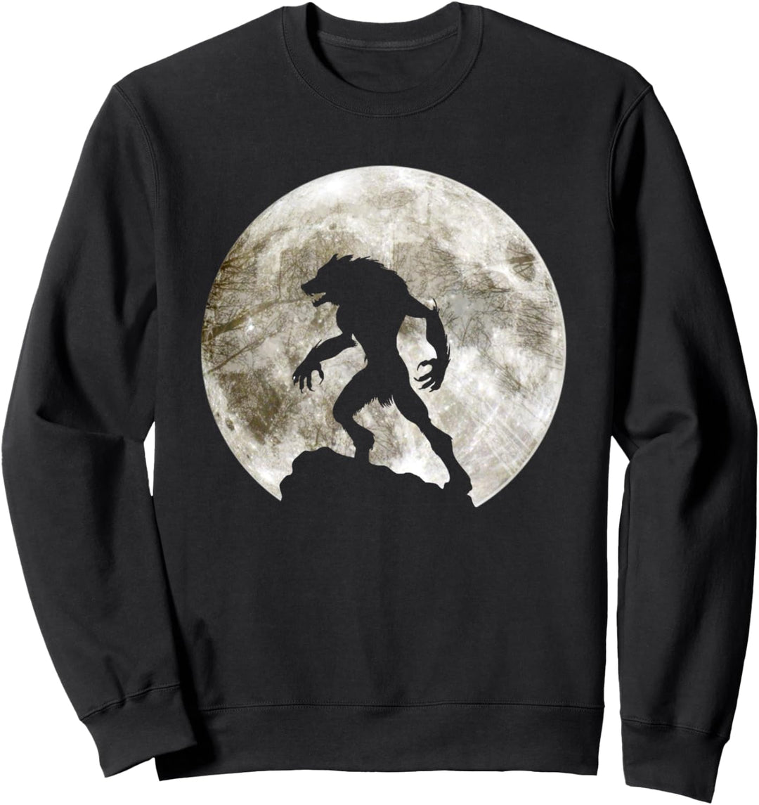 Werewolf Howling Full Moon Scary Wolf Halloween Monster Sweatshirt