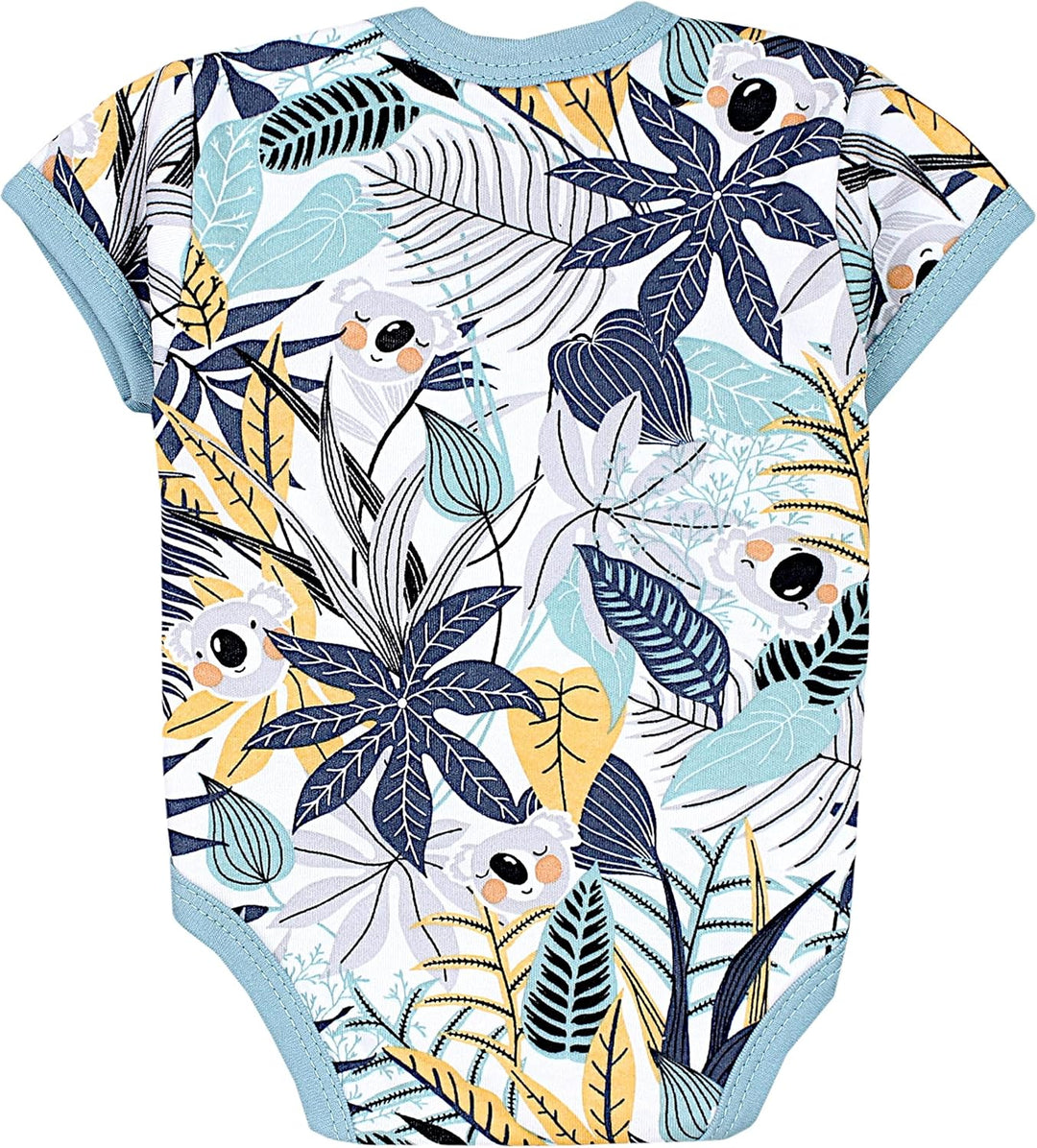 TupTam Baby Body Kurzarm Jungen – Wickelbody Kurzarm aus Baumwolle im 5er Set – OEKO-TEX Zertifizier