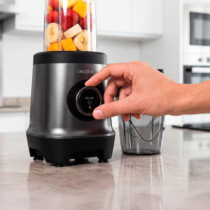 Cecotec Standmixer Nutriblender Fusion Touch, 1000 W max, Automatiksystem, 6-Klingen Edelstahl, 2 Fl