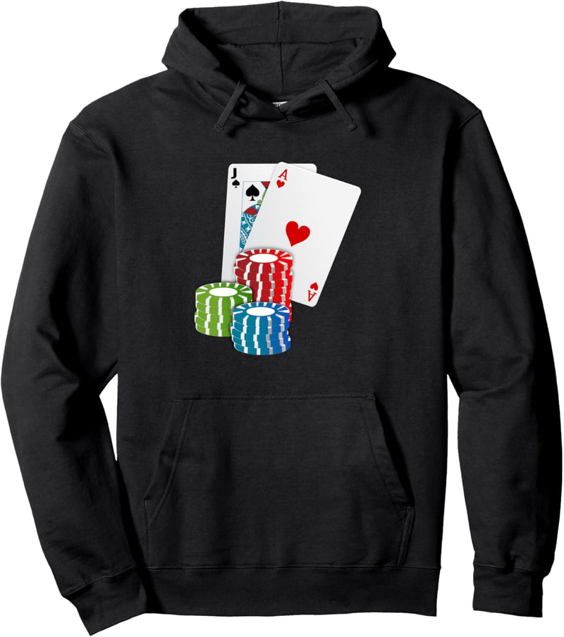 Black Jack Kartenspiel Pullover Hoodie