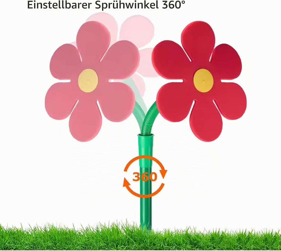 Neustanlo | Rasensprinkler Tanzende Blume | Farbe: Rot | Bewässerung Sprenger beweglich | der ideale