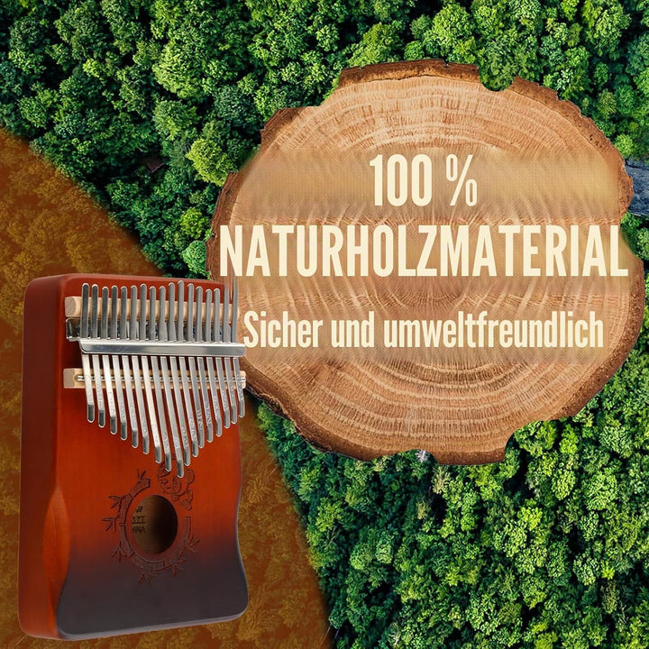 17 Tasten Fingerklavier Massivholz, Kalimba Daumenklavier, Tragbares Daumenklavie, Kalimba Geschenke