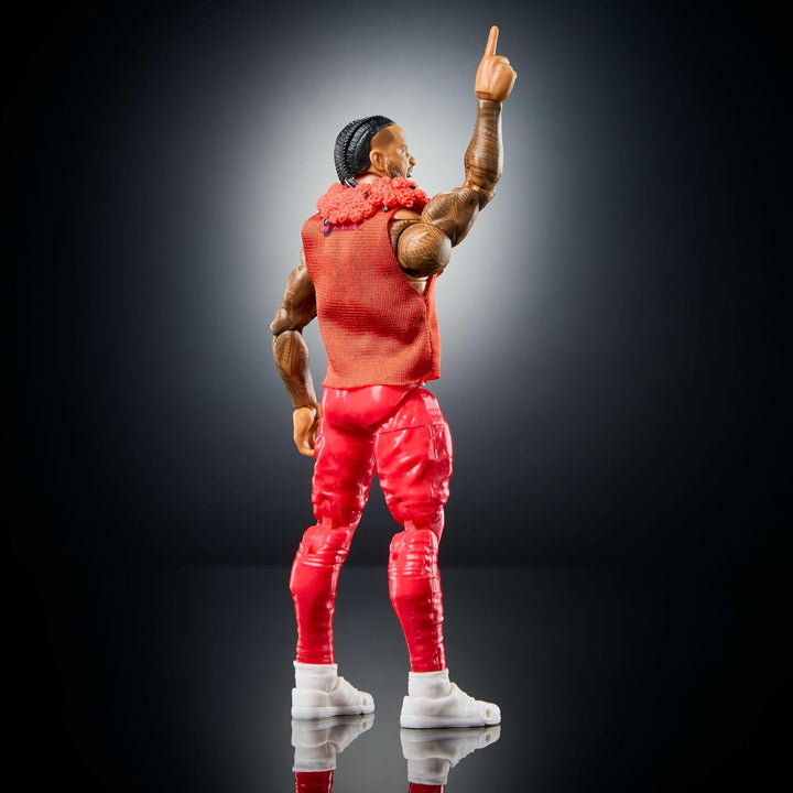 Mattel WWE Ultimate Edition Actionfigur & Zubehör-Set, Jimmy USO 15,2 cm Sammlerstück, austauschbare