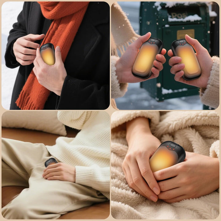 Jonwall Wiederaufladbare Handwärmer 2er-Pack, Elektrischer Tragbarer Wiederverwendbarer USB-Handwärm