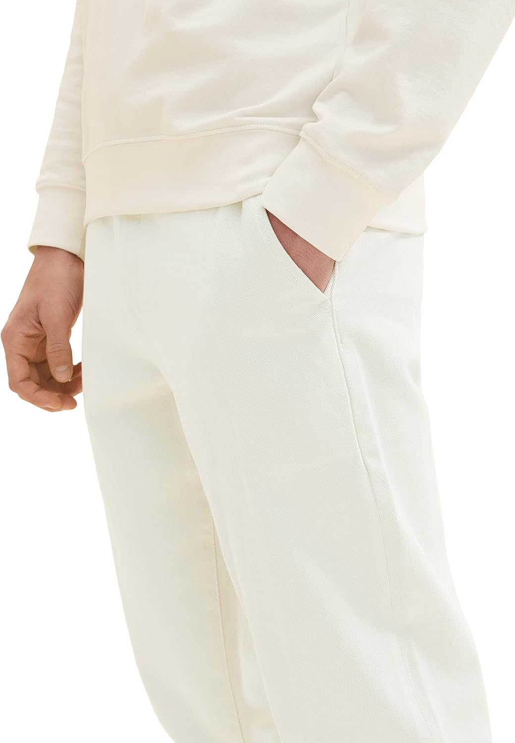 TOM TAILOR Herren Relaxed Tapered Chino Hose 31 13808 - Creme, 31 13808 - Creme