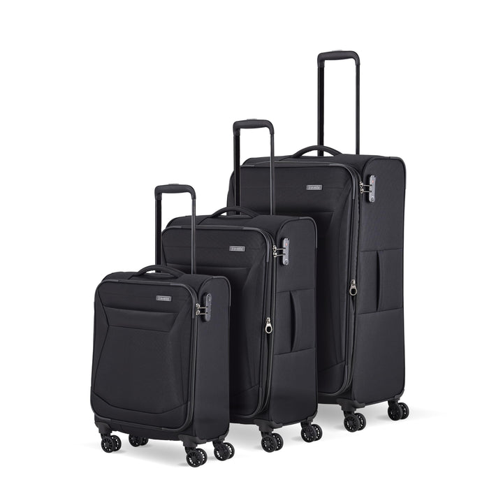 travelite 4-Rad Koffer Set Weichschale, Grössen L/M/S, Serie CHIOS Trolley Set in zeitloser Optik, H