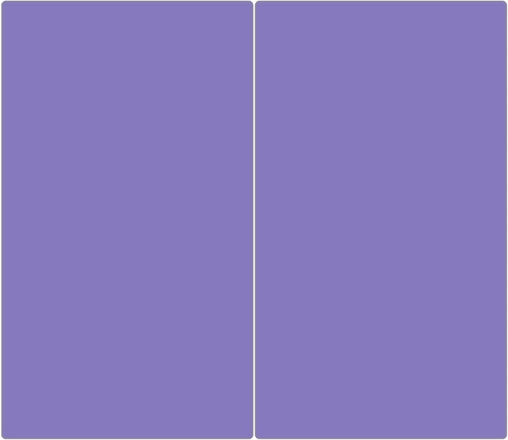 banjado® Herdabdeckplatte Glas 2-teilig je 30x52 cm/Schneidebrett Herdabdeckung mit Motiv Lavendel/H