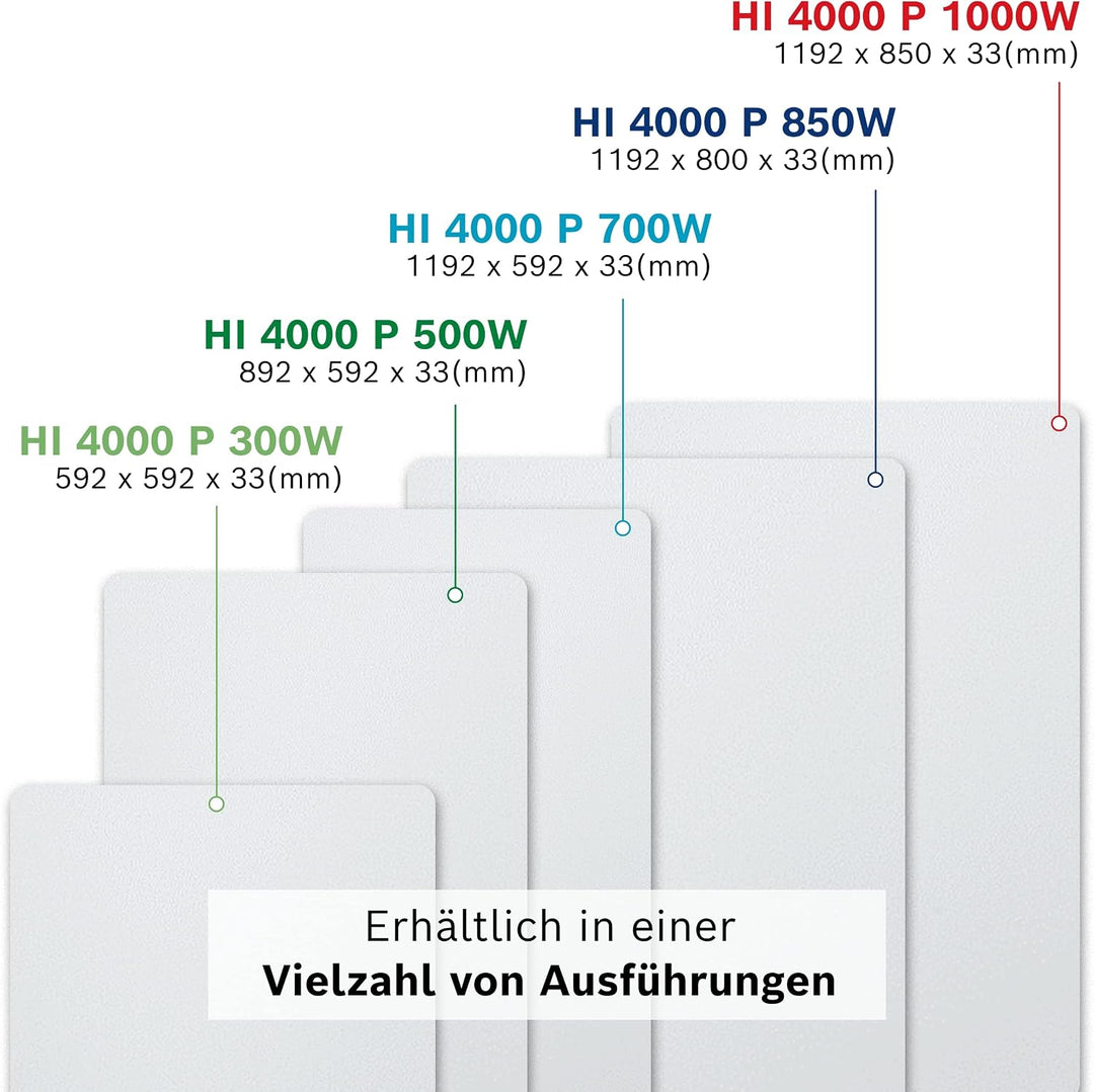 Bosch Heat Infrared 4000 P - Infrarot Wandheizung mit Set aus Funkregler und Steckdosenadapter - Ene