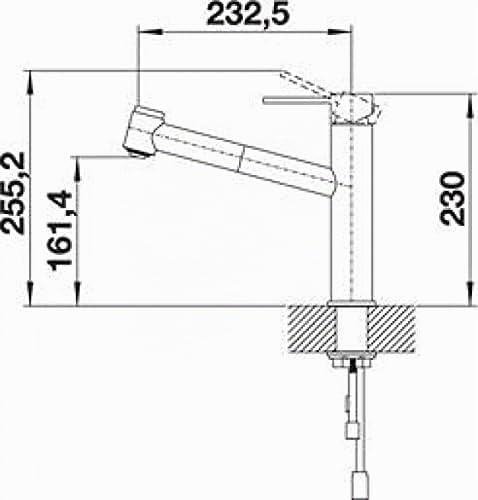 BLANCO AMBIS-S | Küchenarmatur aus massiv Edelstahl | Hochdruck | Mit herausziehbarem Schlauch | Wec