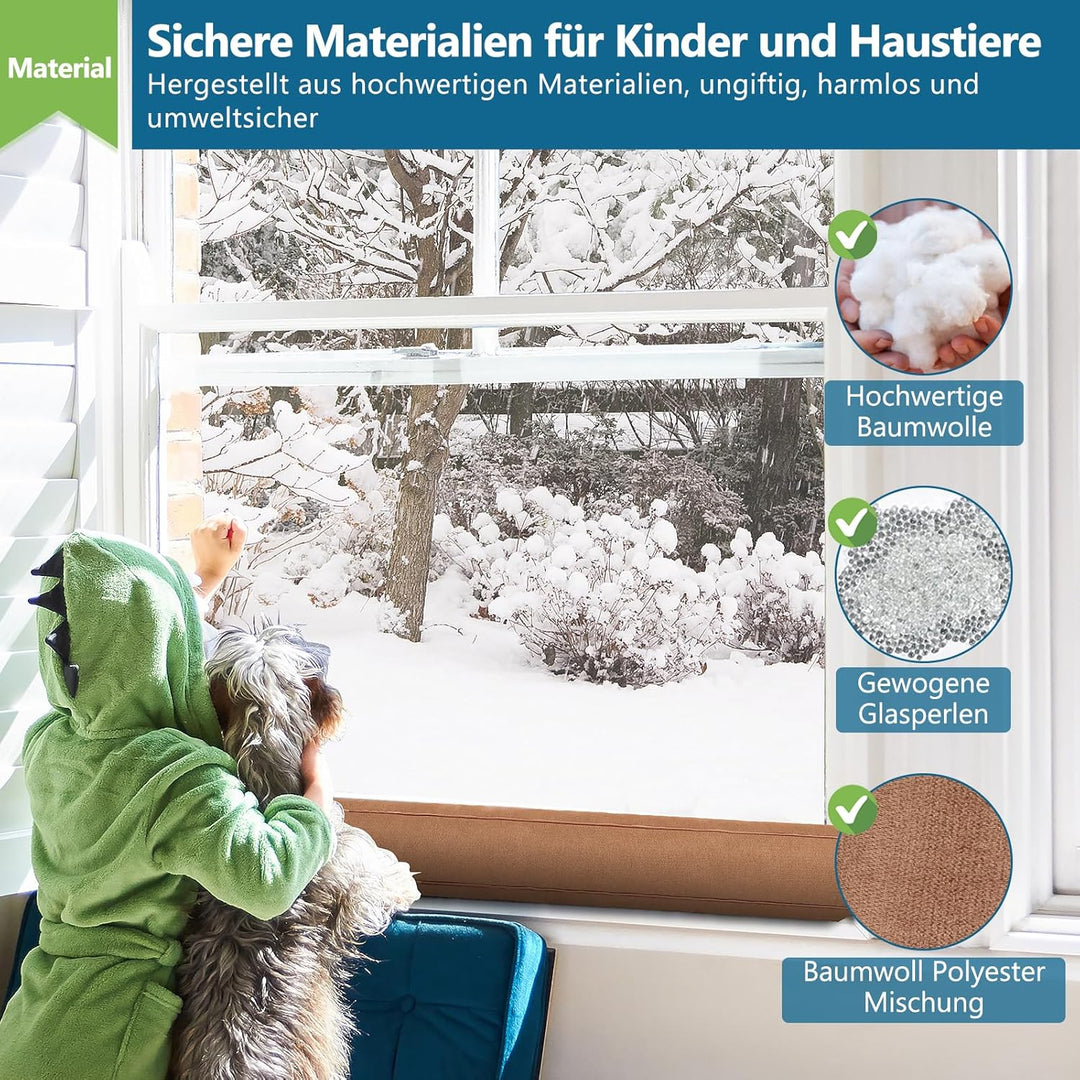 HooTown Zugluftstopper für türen, 97cm Schwerer Zugluftstopper tür Zugluftstopper Windstopper Türluf
